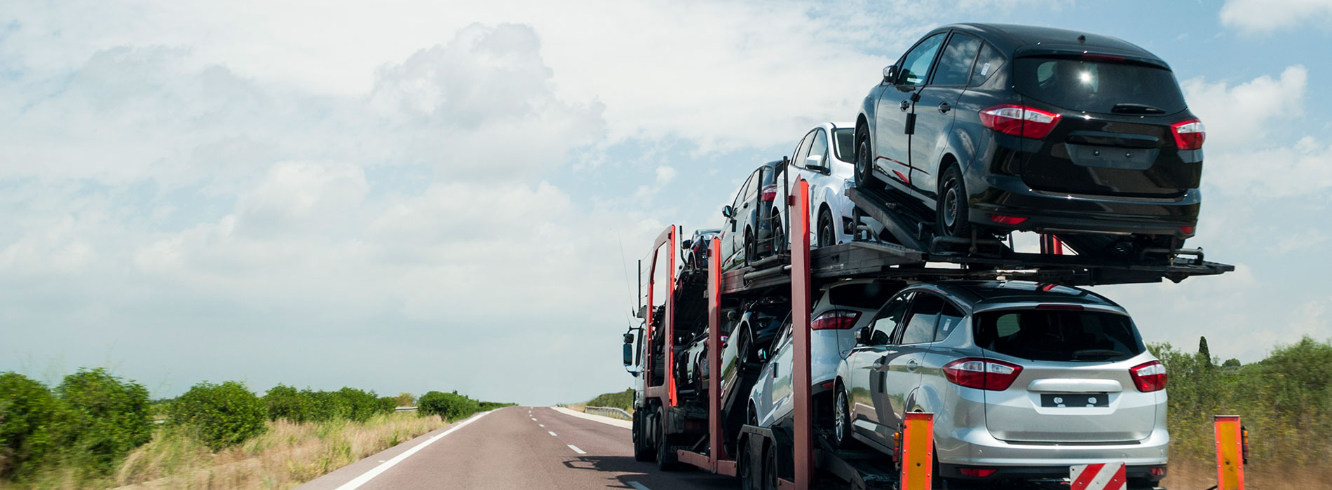 Cars on a lorry