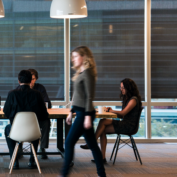 Workers at table