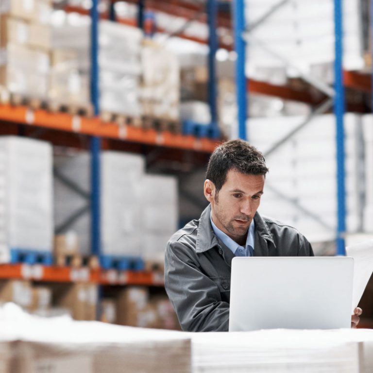 Worker in warehouse