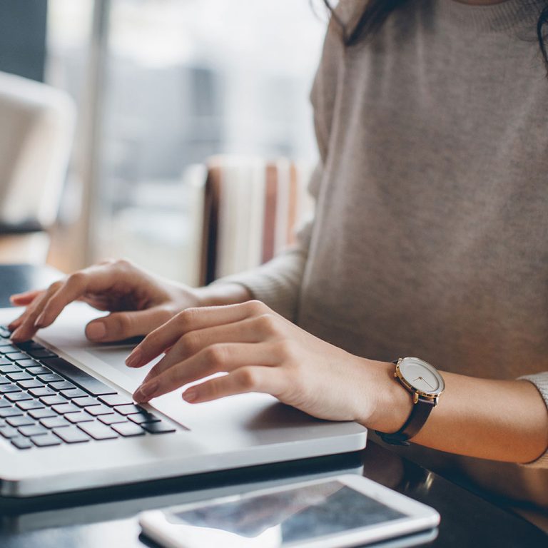 Worker on laptop