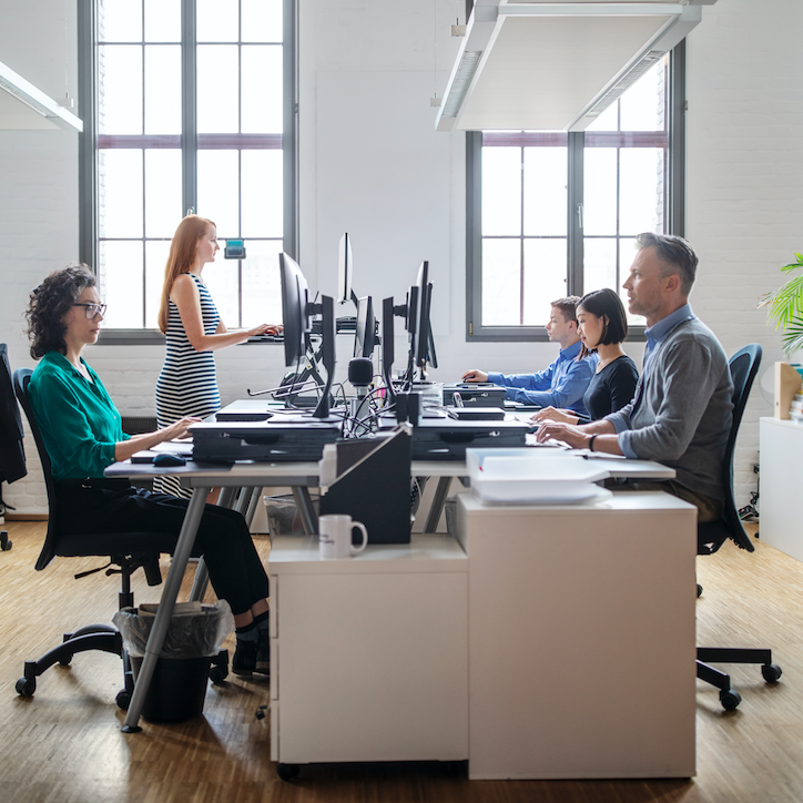 Workers in office