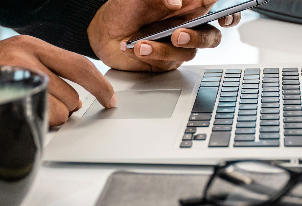 Phone and laptop