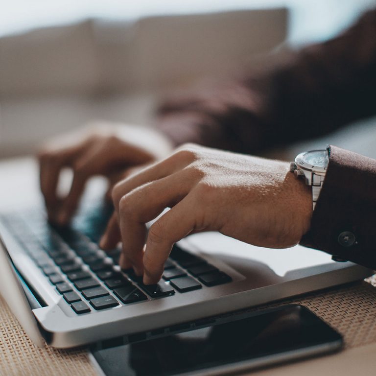 Worker on laptop