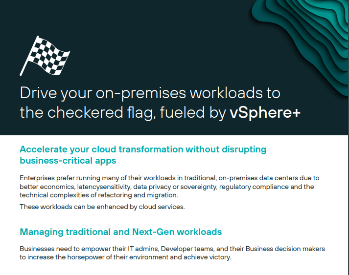 vSphere+ Infographic
